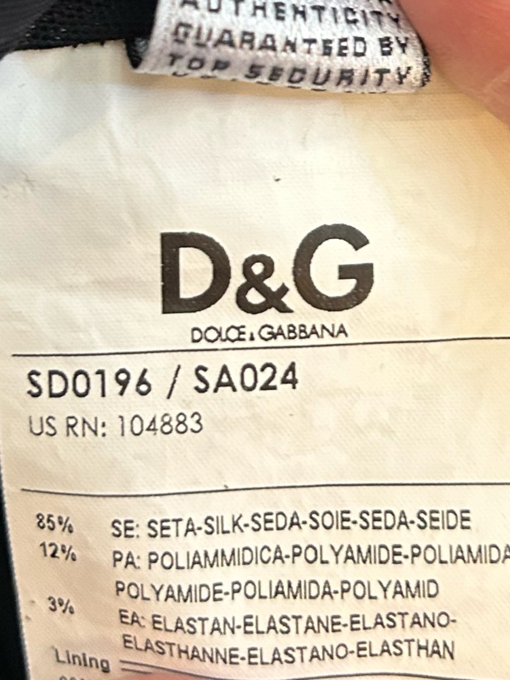 Dolce & Gabbana D&G Black Silk Blend  Midi Dress IT 42 US 6 - Picture 10 of 10